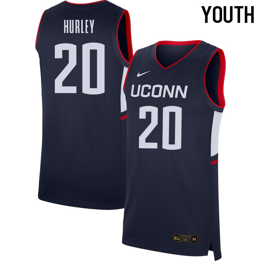 2021 Youth #20 Andrew Hurley Uconn Huskies College Basketball Jerseys Sale-Navy